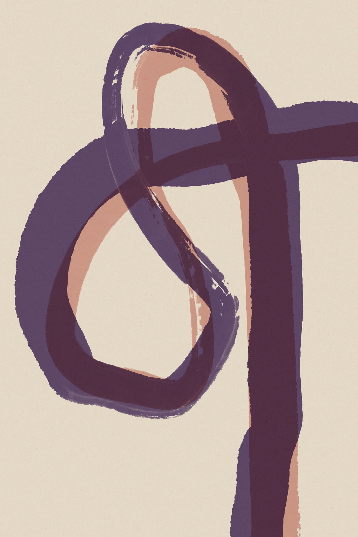 Pastelstrokesno1 Poster och Canvastavla