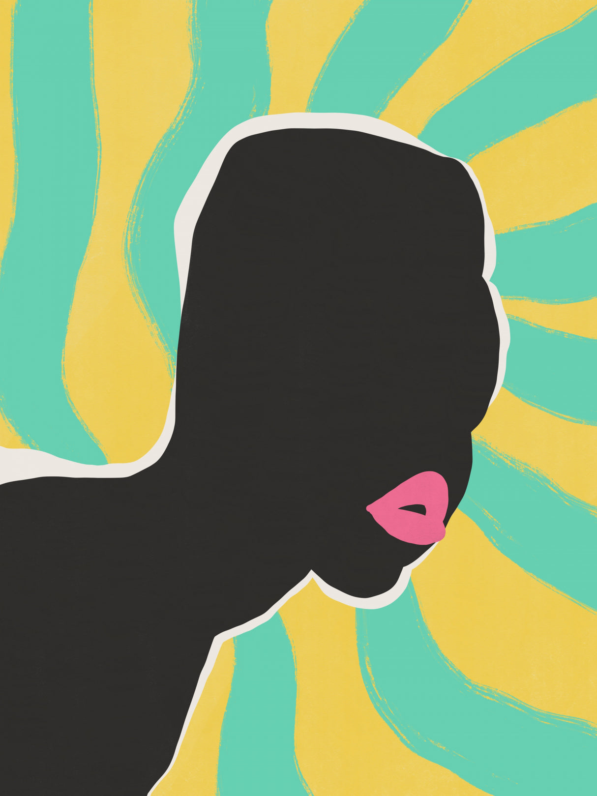 Anonymous Portrait In Summer Poster och Canvastavla