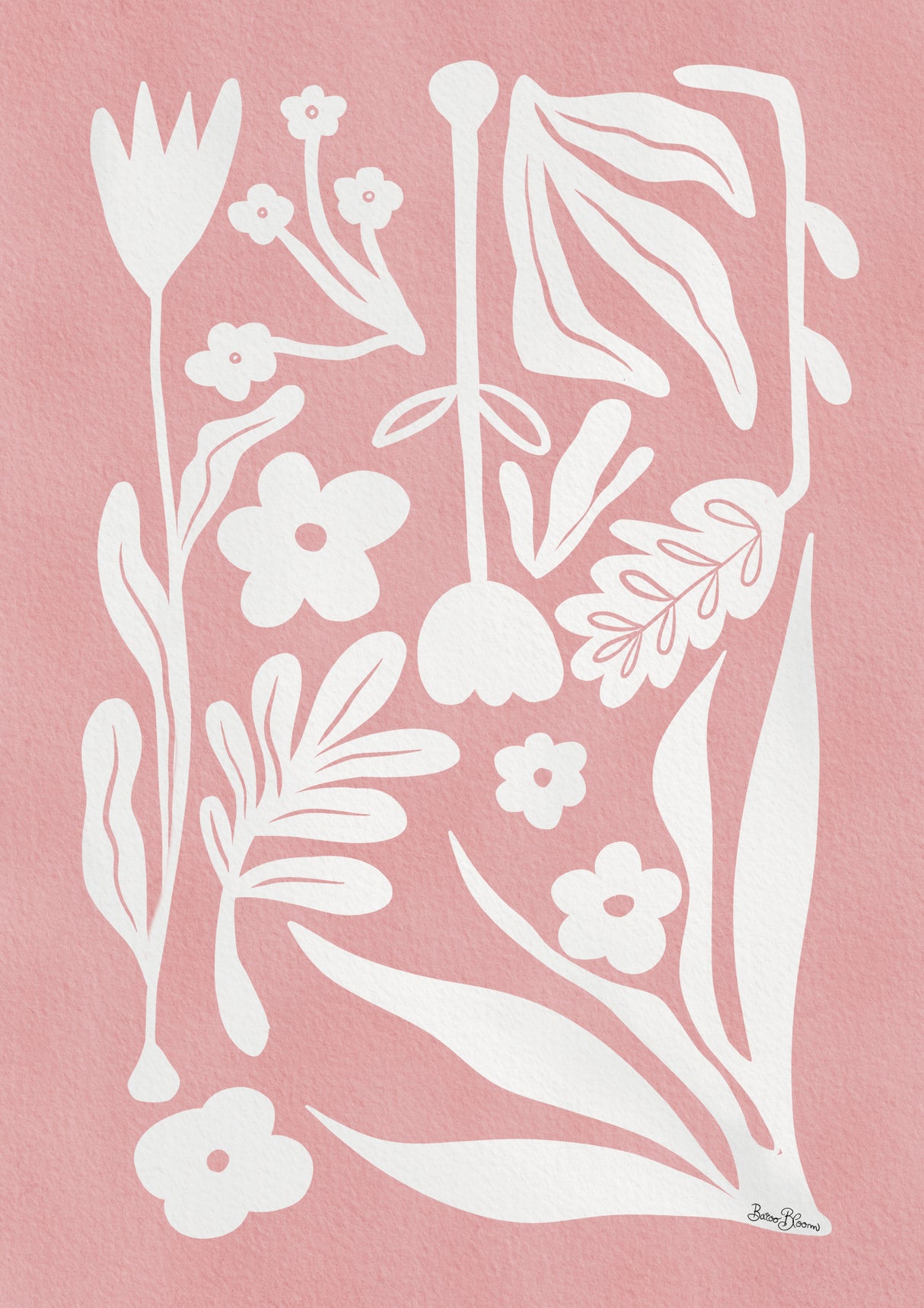 Nordic Abstract Florals Poster och Canvastavla