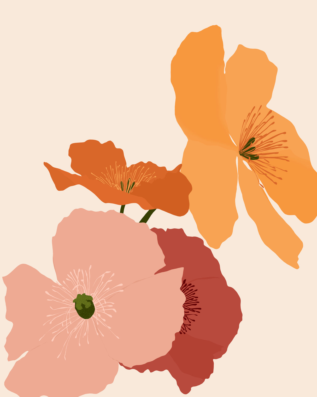 Autumn Wildflowers Poster och Canvastavla