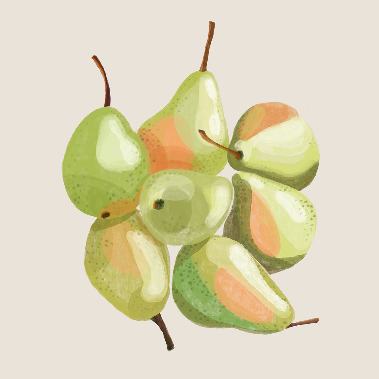 Seven pears Poster och Canvastavla
