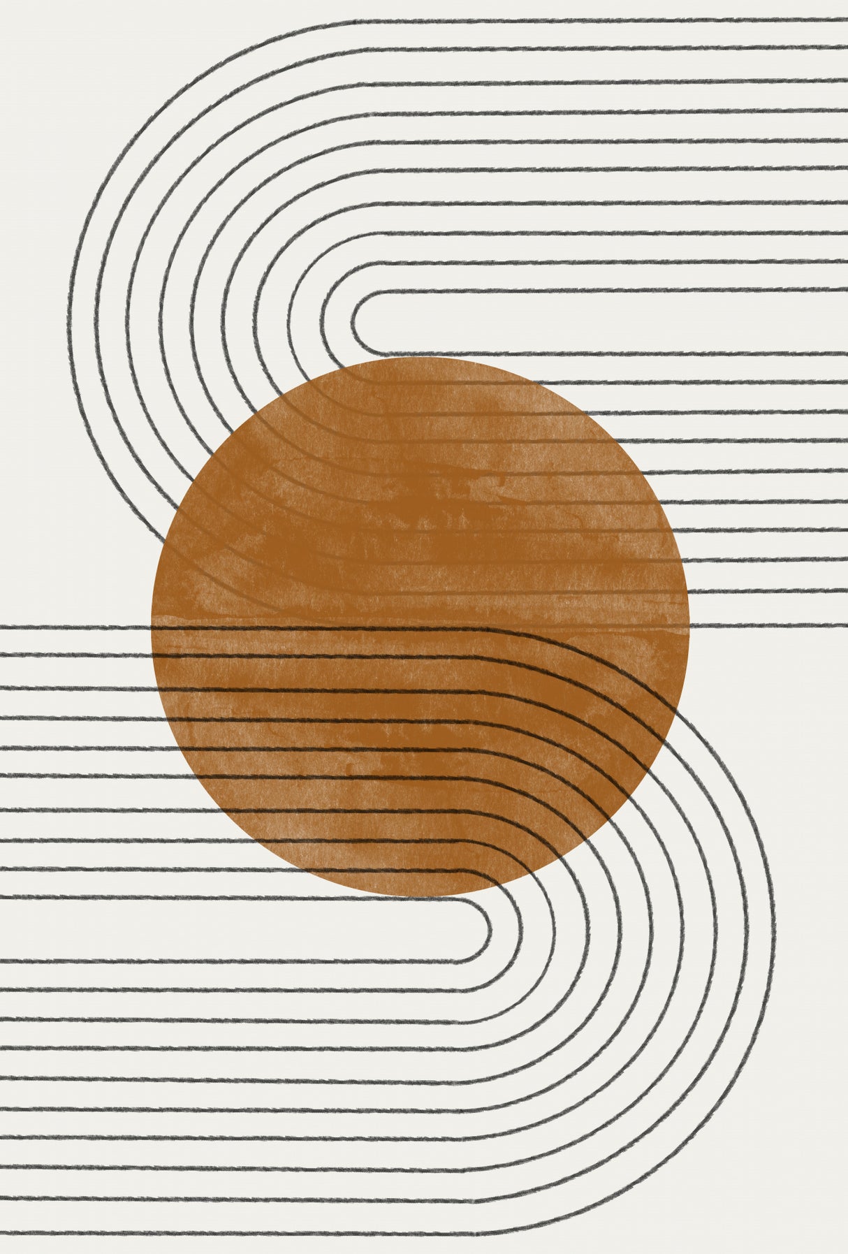 Beige and Brown Balance No.3 Poster och Canvastavla