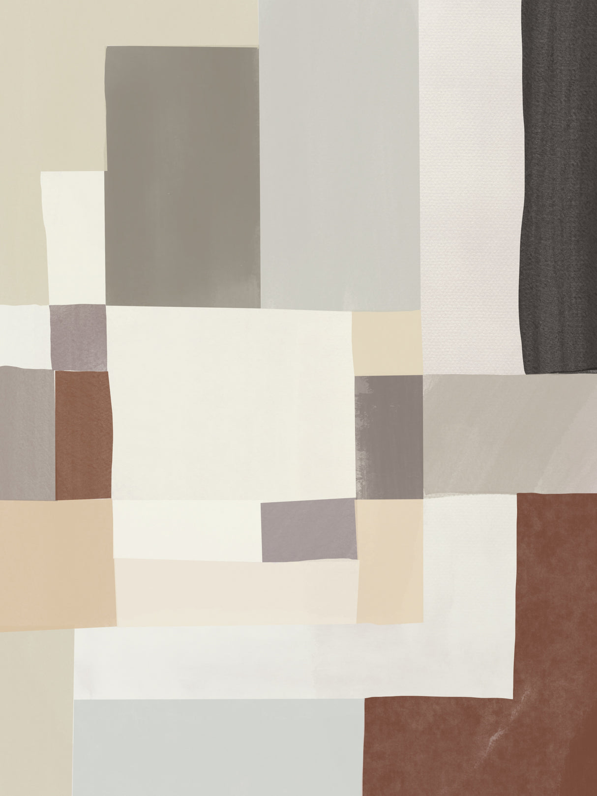 Neutral color geometrical abstract 02 Poster och Canvastavla