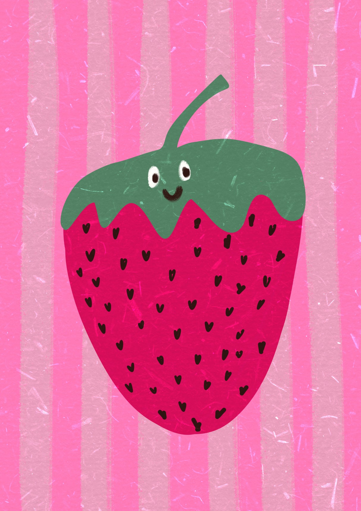 Hello strawberry Poster och Canvastavla