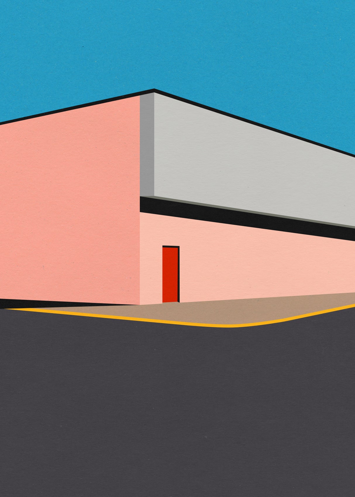 Warehouse Illustration Poster och Canvastavla