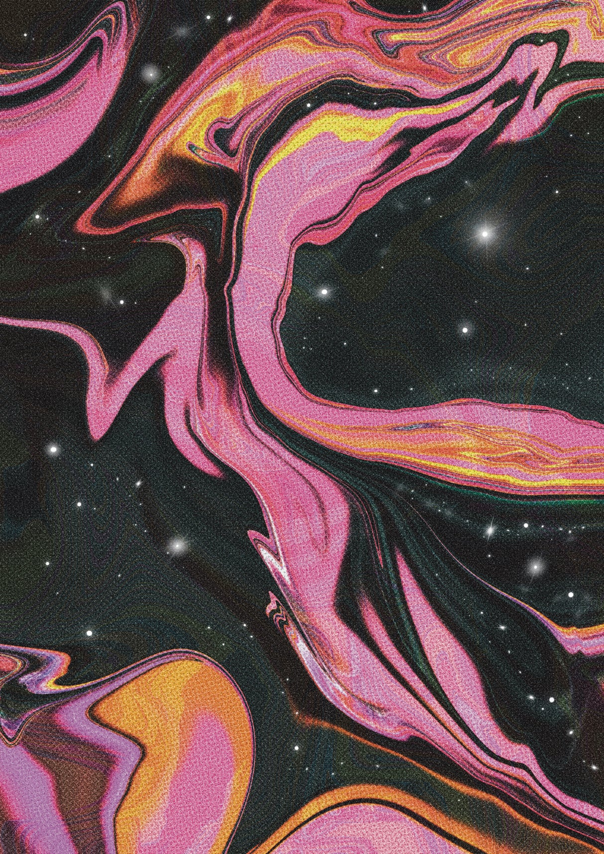 Pink Swirl Nebula Poster och Canvastavla