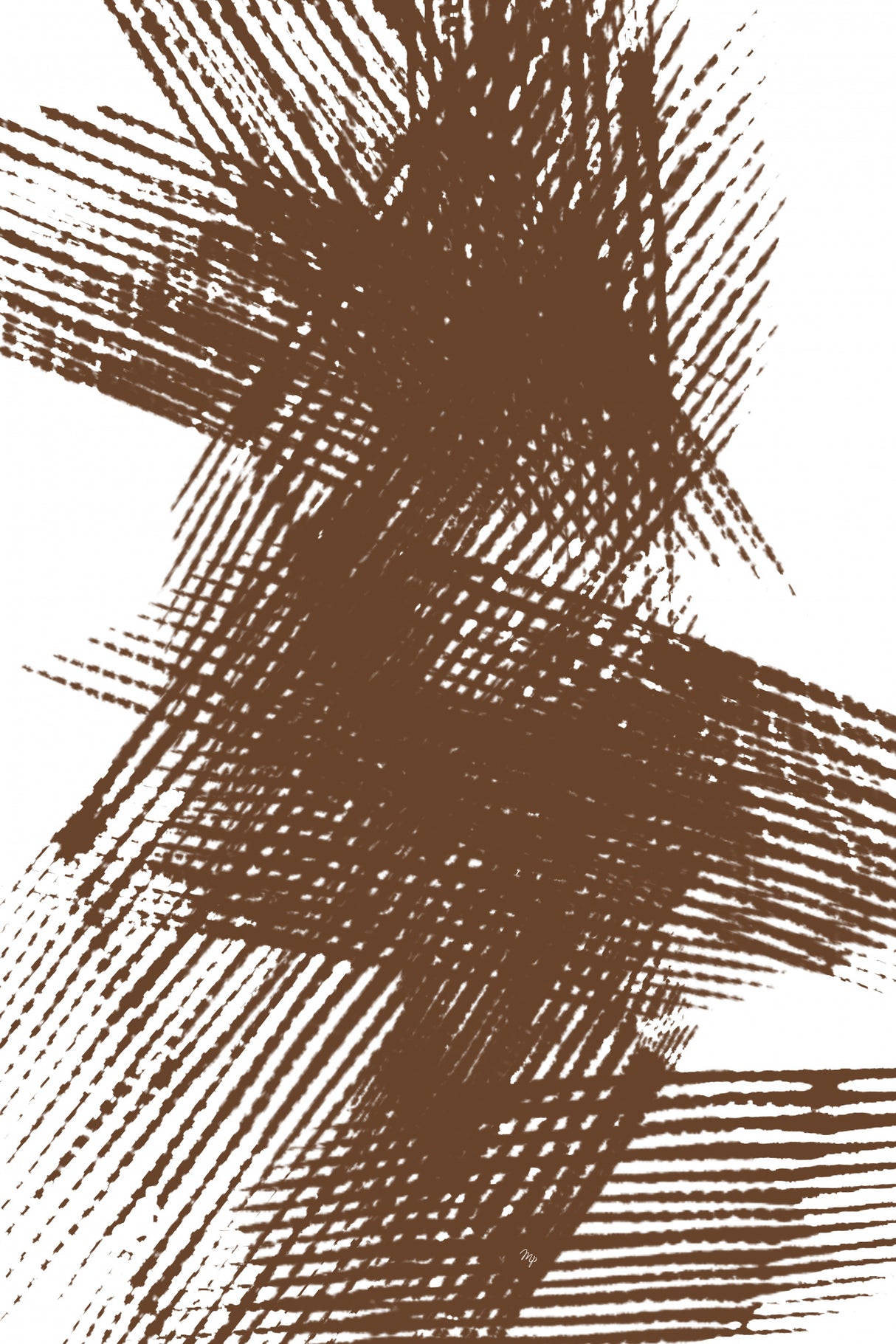 Abstract Brown Lines Poster och Canvastavla