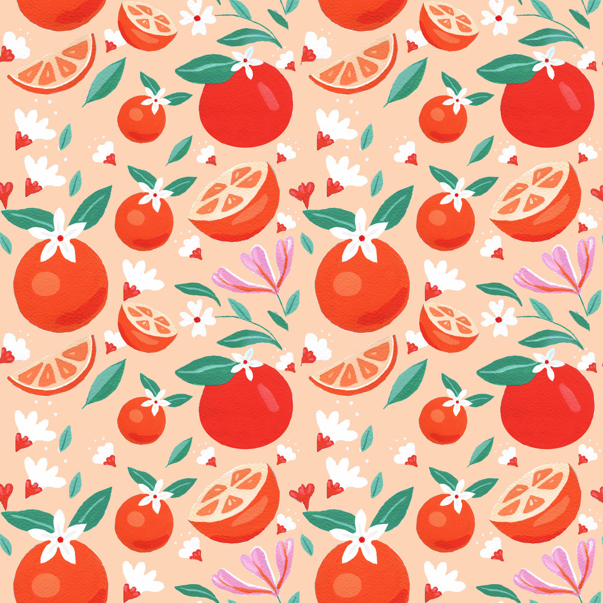 Citrus Pattern Poster och Canvastavla