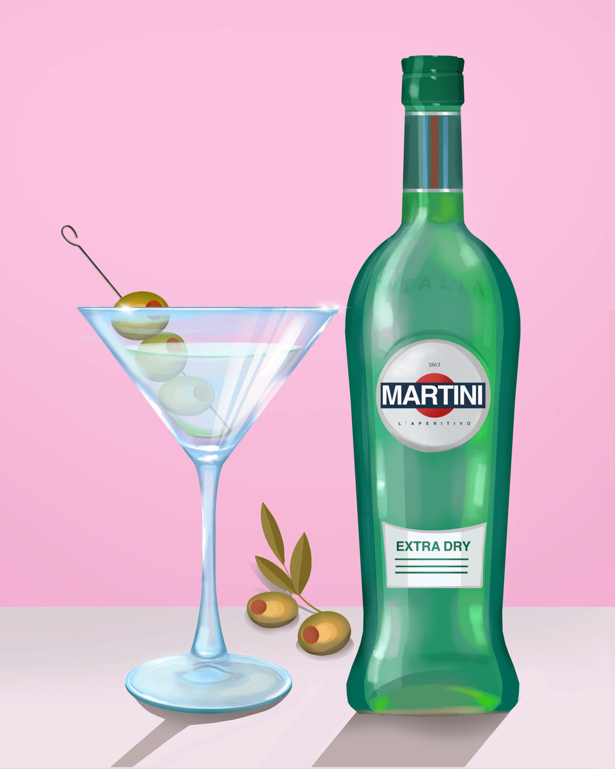 Martini Cocktail Poster och Canvastavla