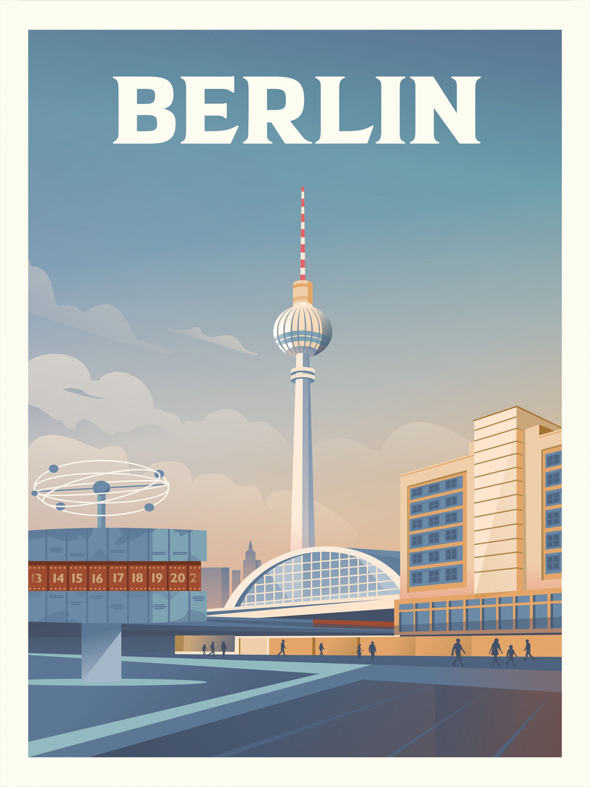 Berlin Cityscape Travel Print Poster och Canvastavla