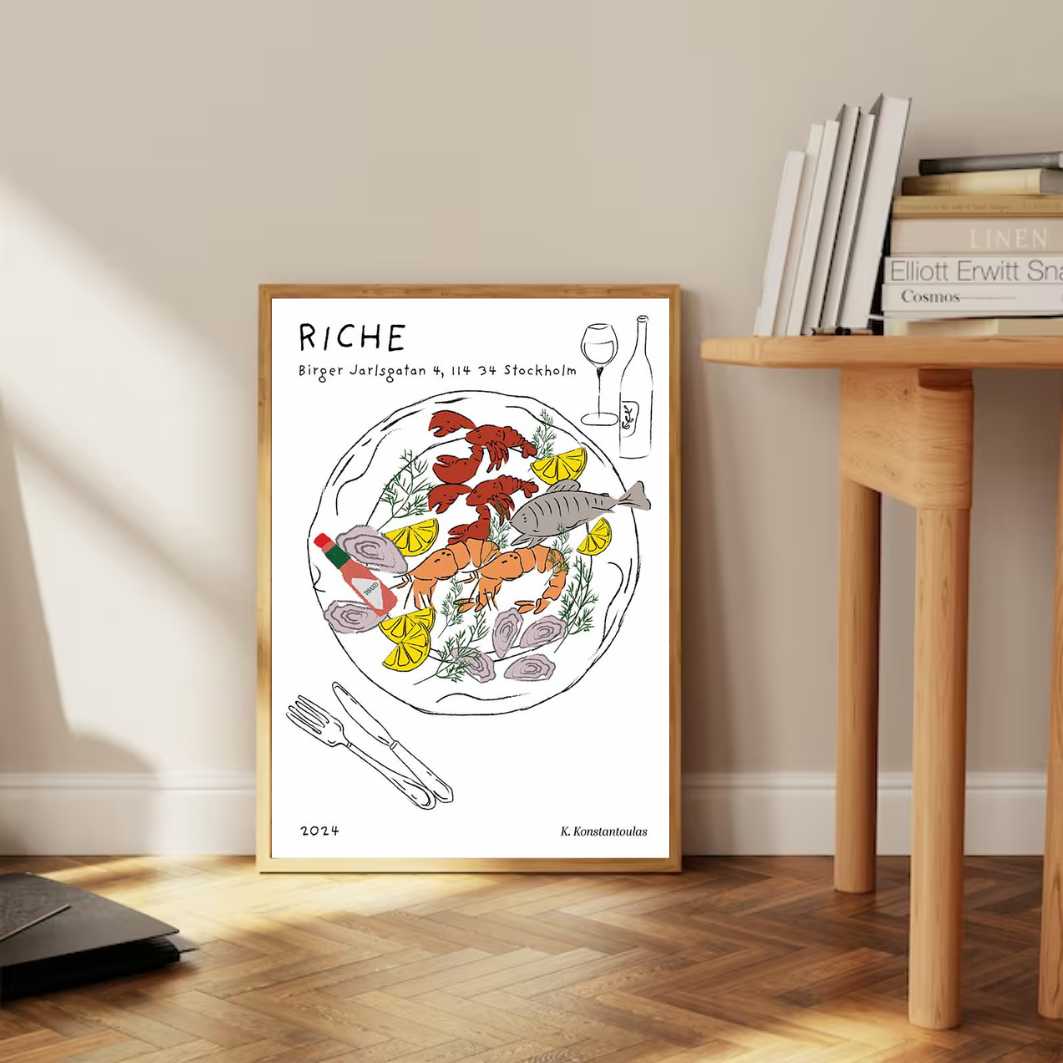 Riche skaldjursplatå Poster