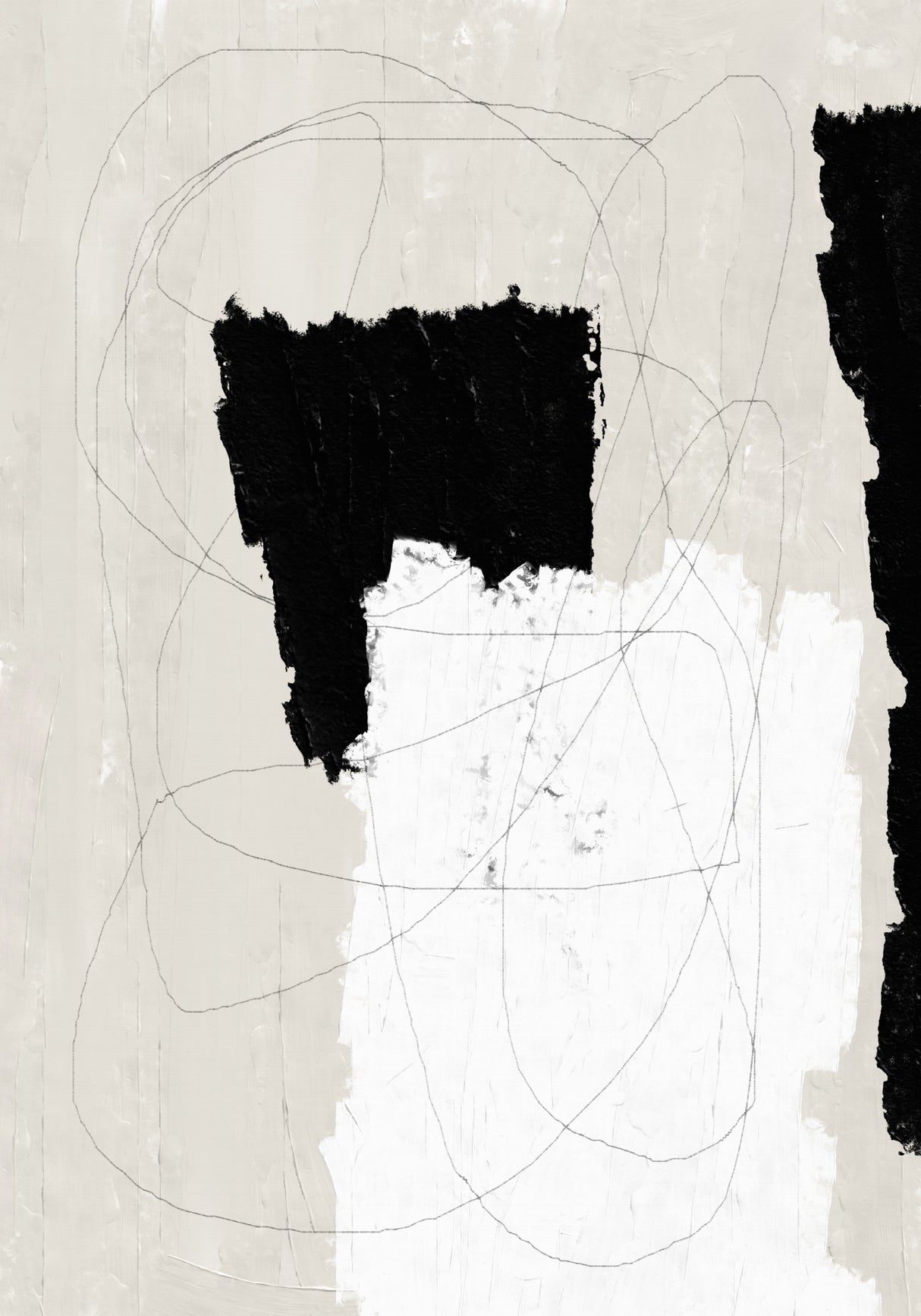 Abstract Oil Painting Poster och Canvastavla