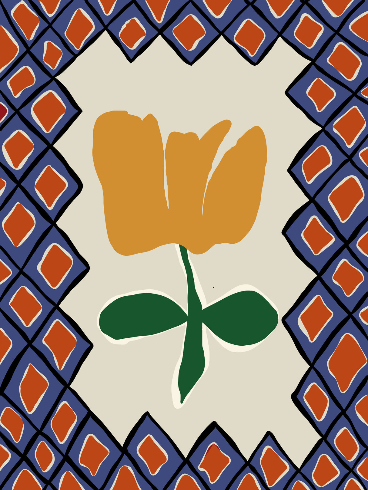Petal plaid playtime II Poster och Canvastavla
