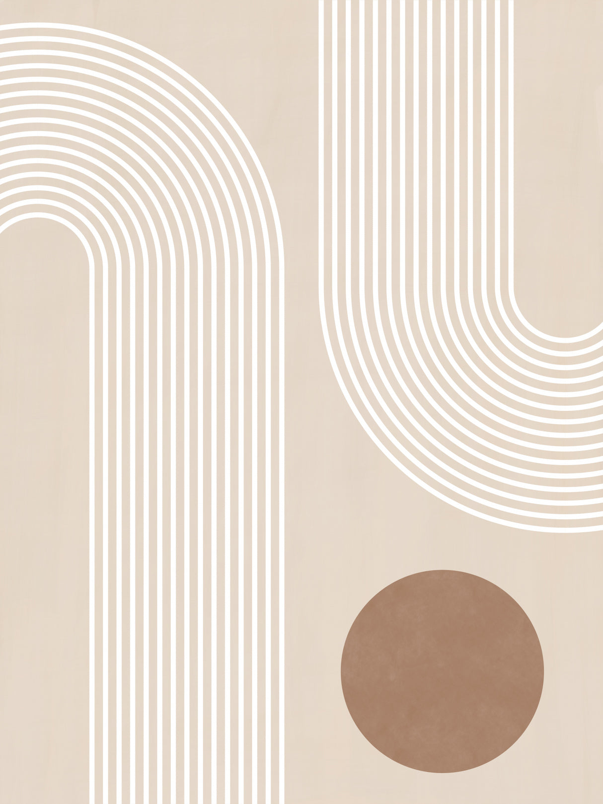 Beige Arc Poster No.1 Poster och Canvastavla