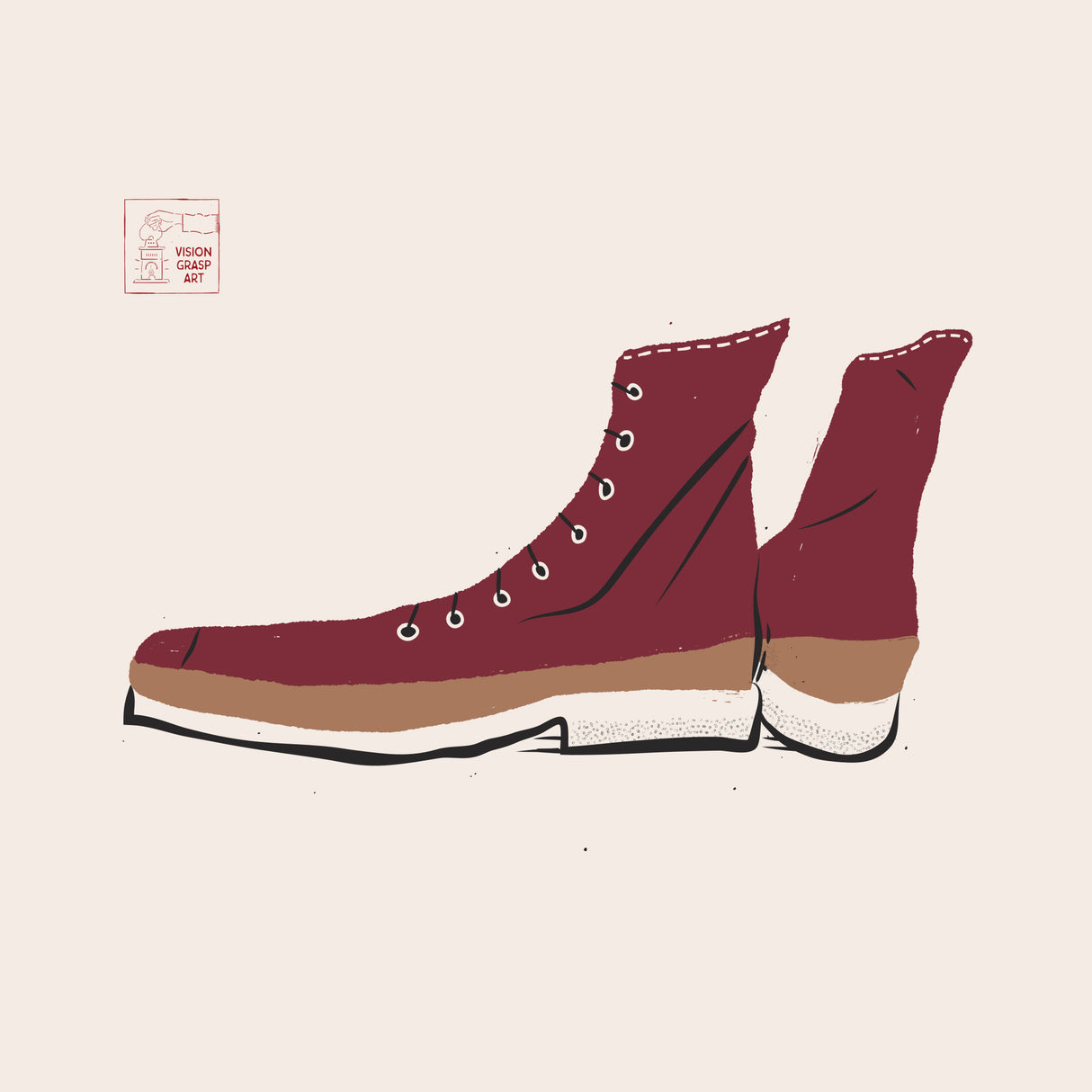 Burgundy Shoes Poster och Canvastavla