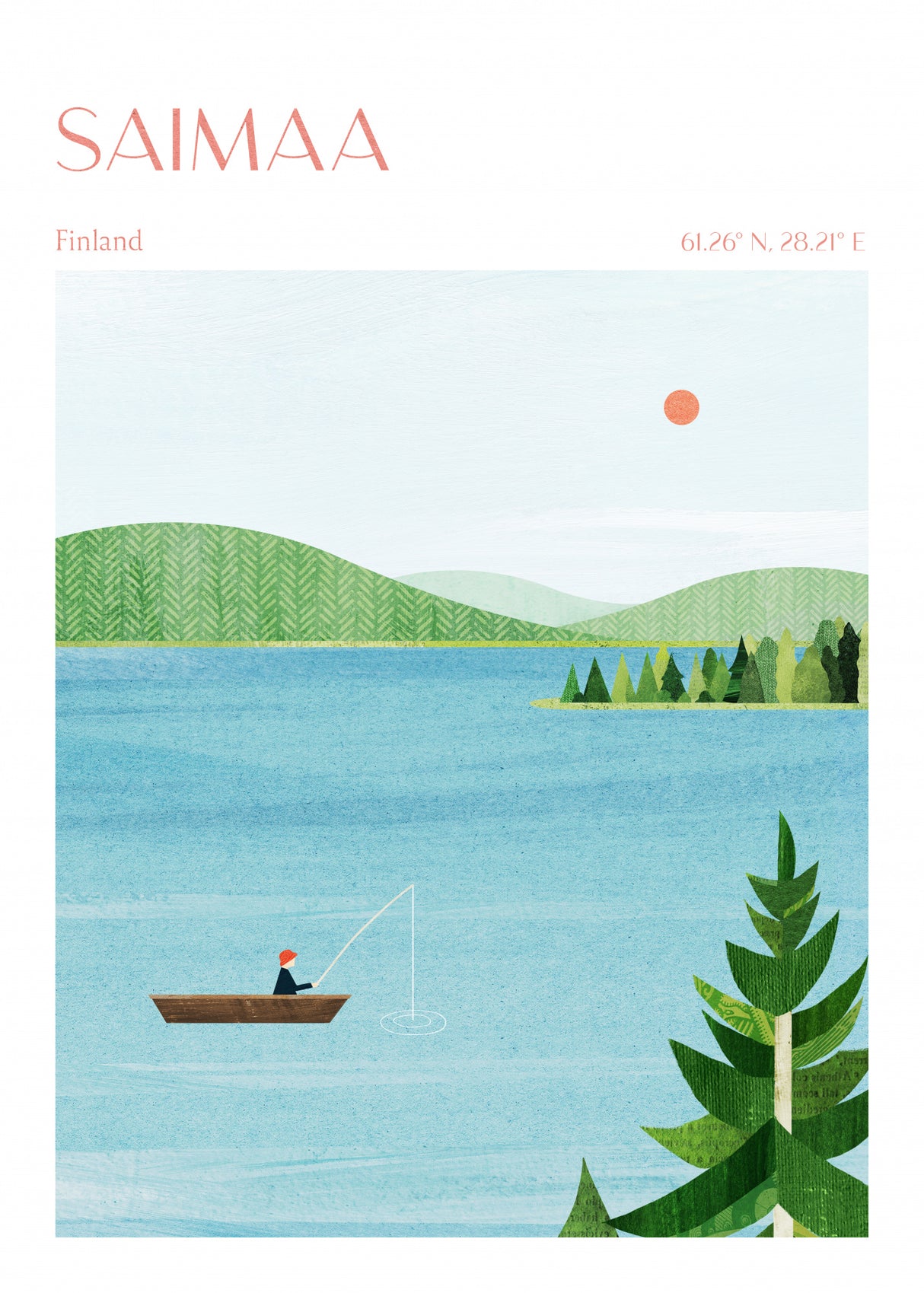 Lake Saimaa, Finland Poster och Canvastavla