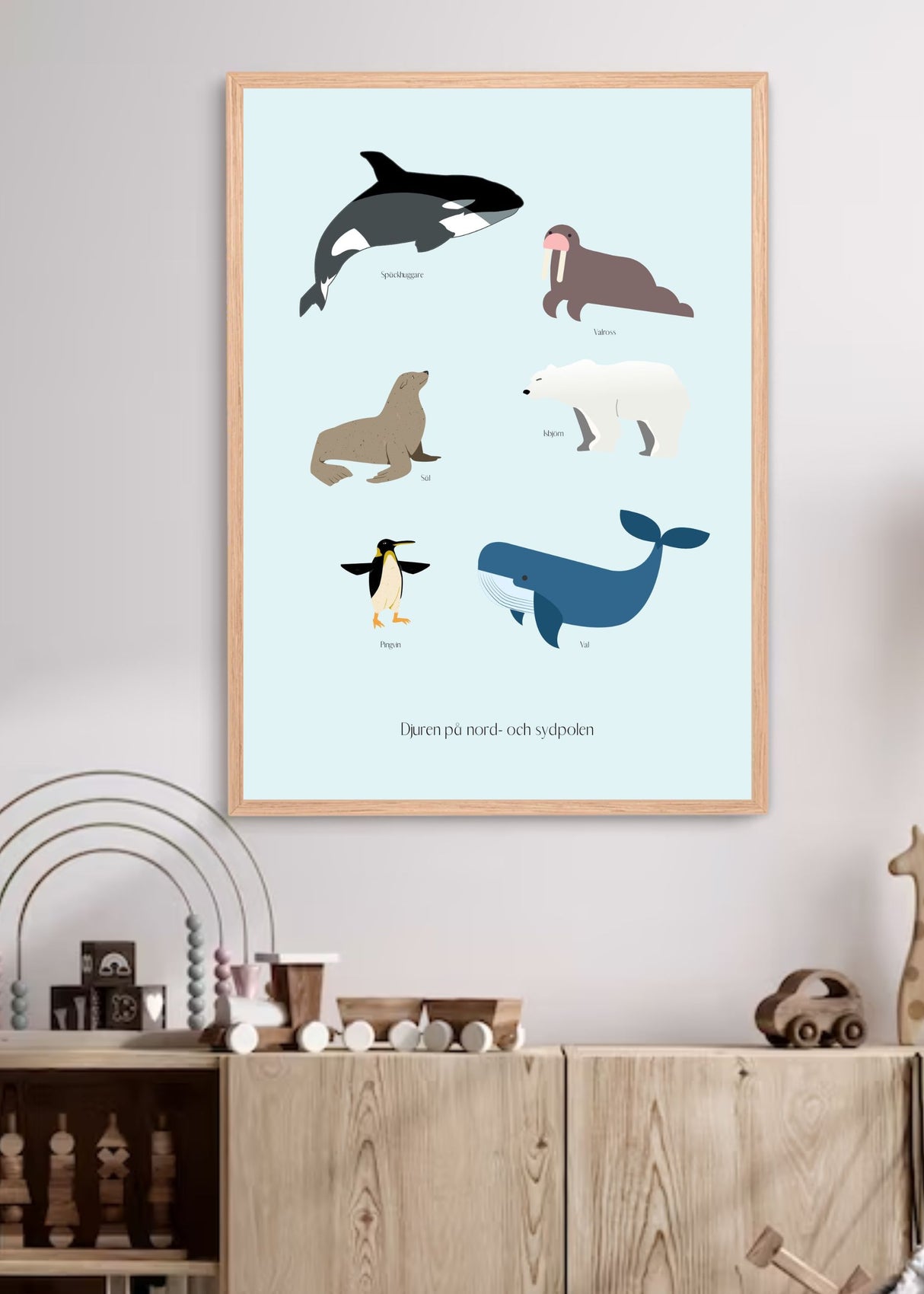 djuren-pa-nord-och-sydpolen-no-1 poster