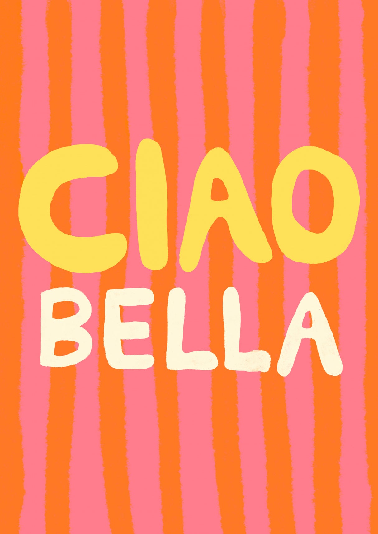 Ciao Bella Pink Poster och Canvastavla