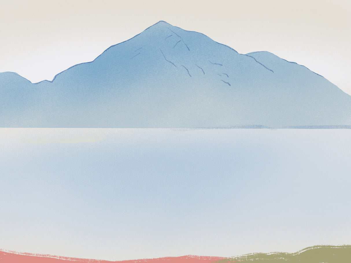 Pale blue moutain Poster och Canvastavla