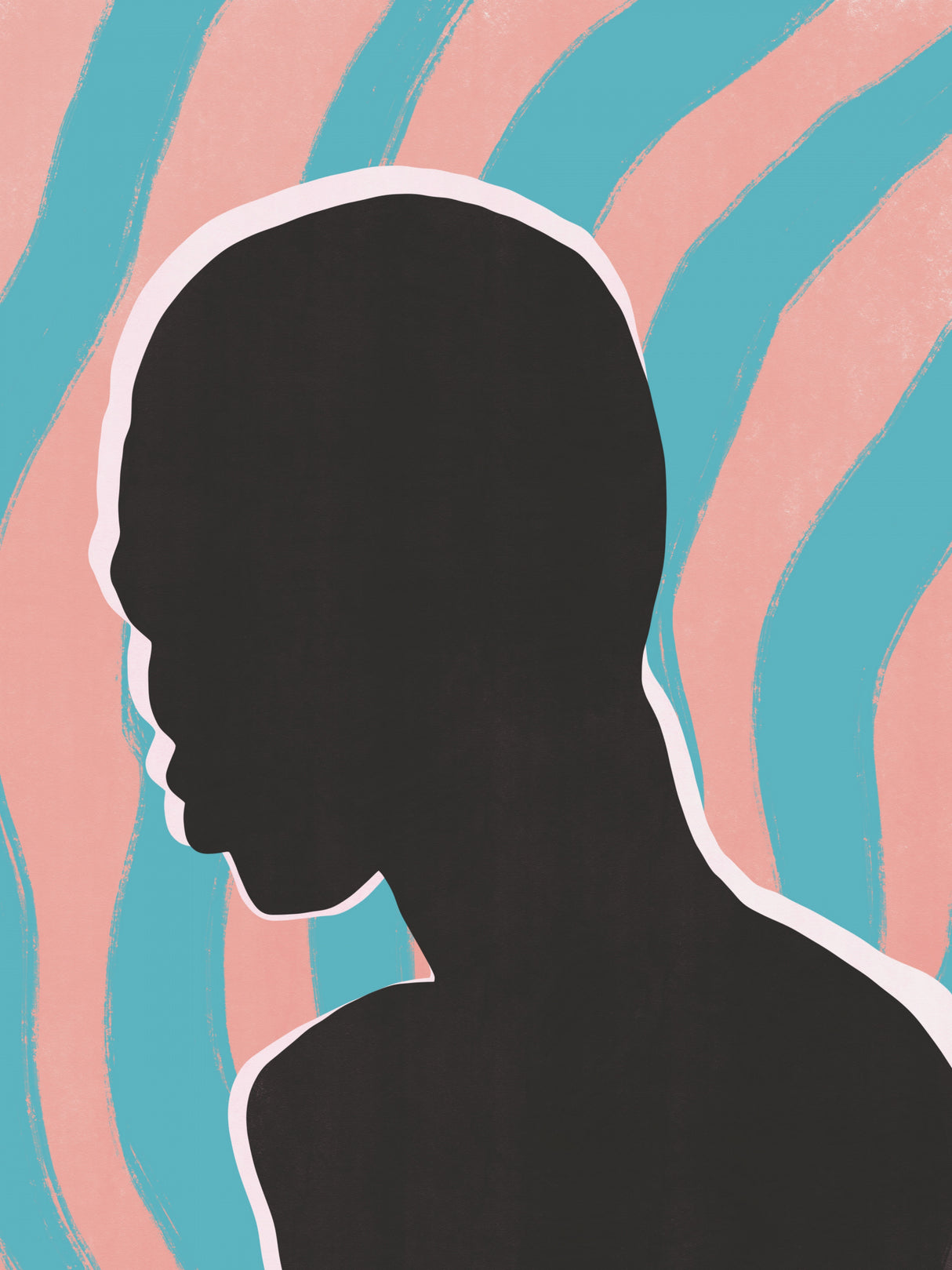 Anonymous Portrait In Neon Lights Poster och Canvastavla