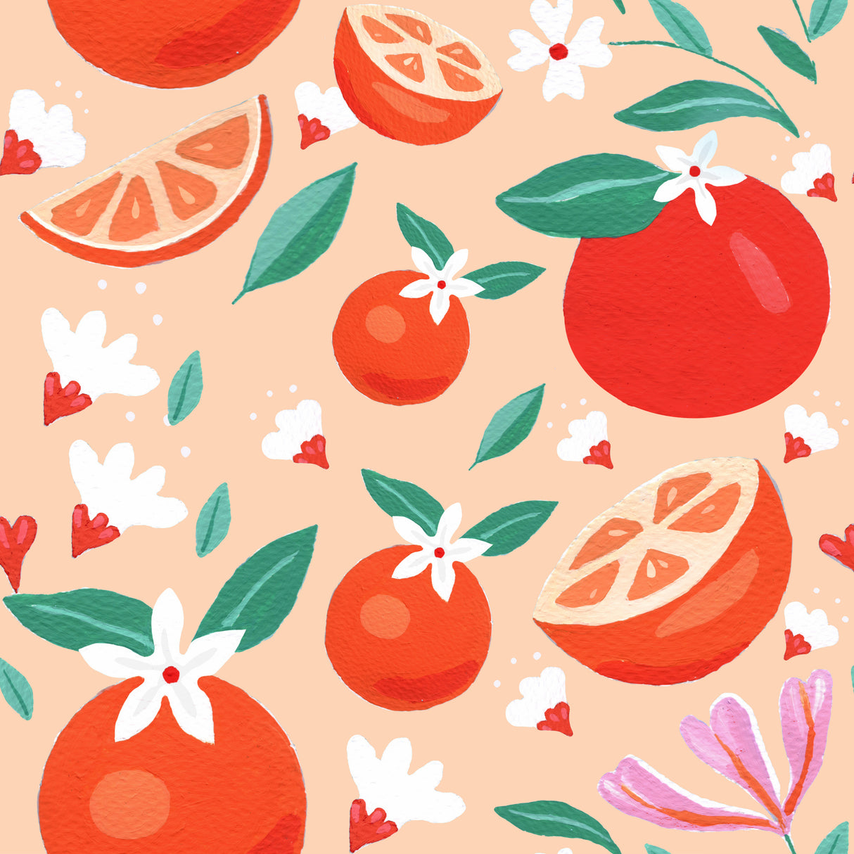 Citrus Pattern Poster och Canvastavla