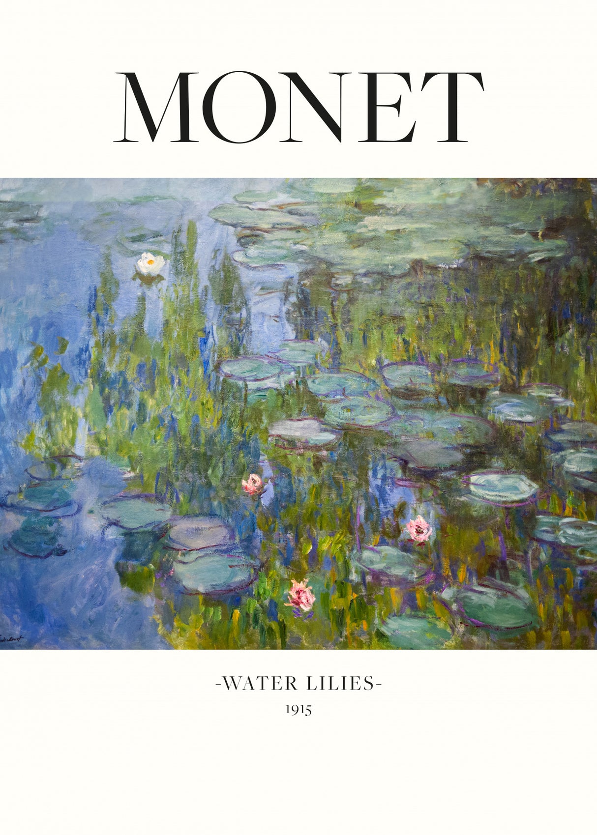 Water Lilies 1915 Poster och Canvastavla