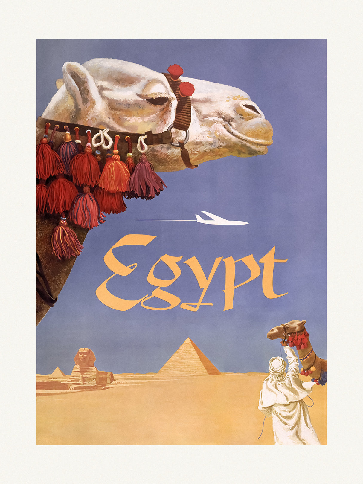Egypt. Fly Twa (1960) Vintage Poster By David Klein Poster och Canvastavla