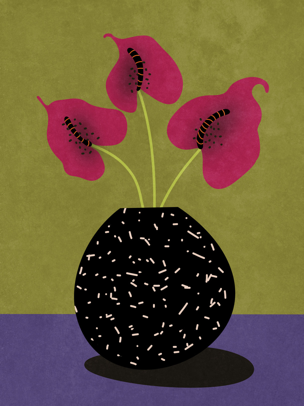 Nice flowers in vase Poster och Canvastavla