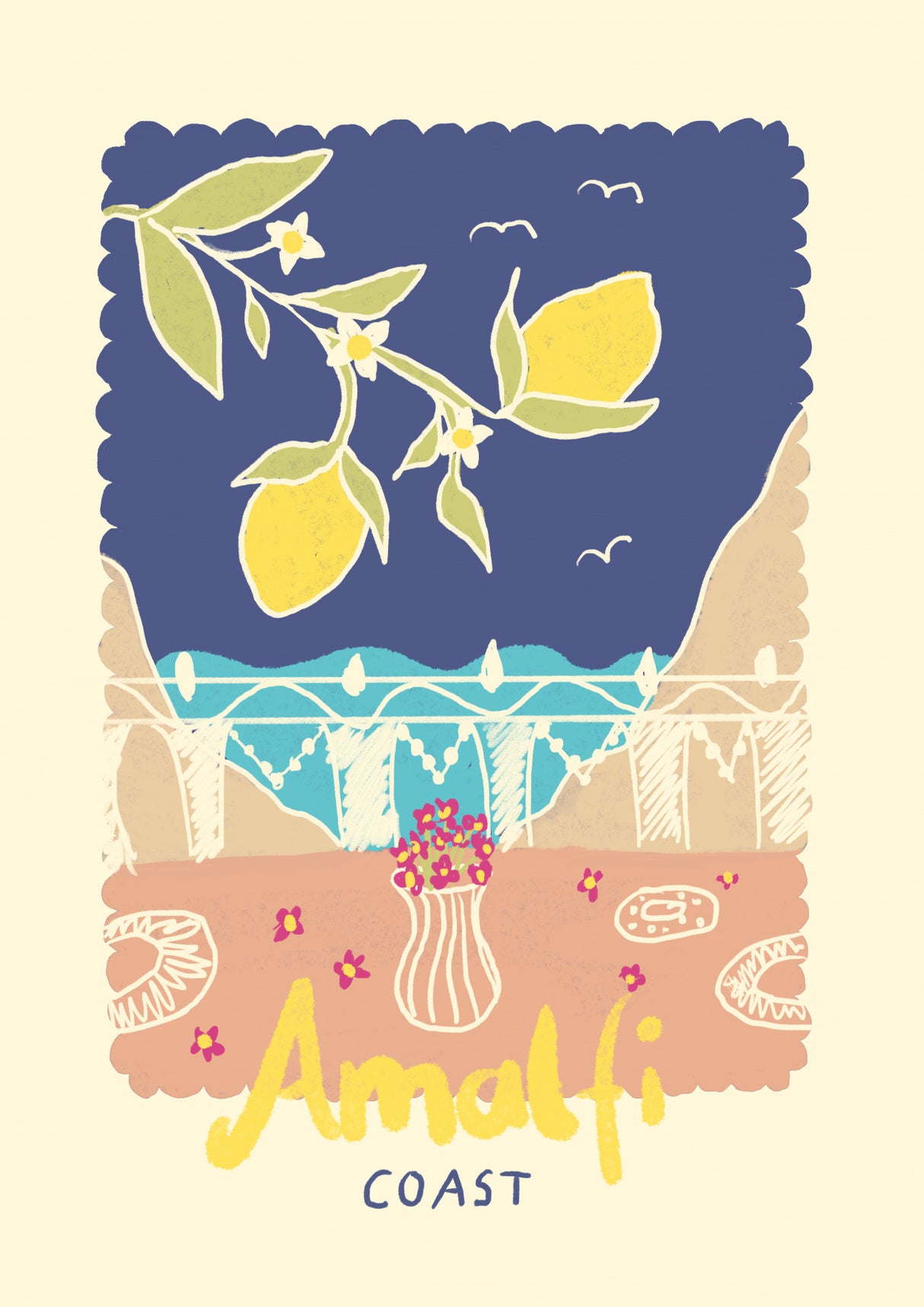 Amalfi Coast Poster och Canvastavla