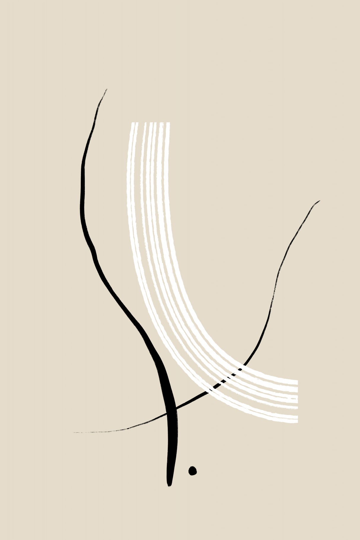 Composition of Lines - The Third Poster och Canvastavla