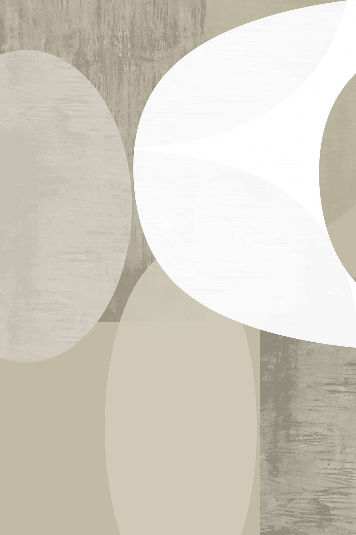 Black Whiteneutral Shapes 1 Poster och Canvastavla