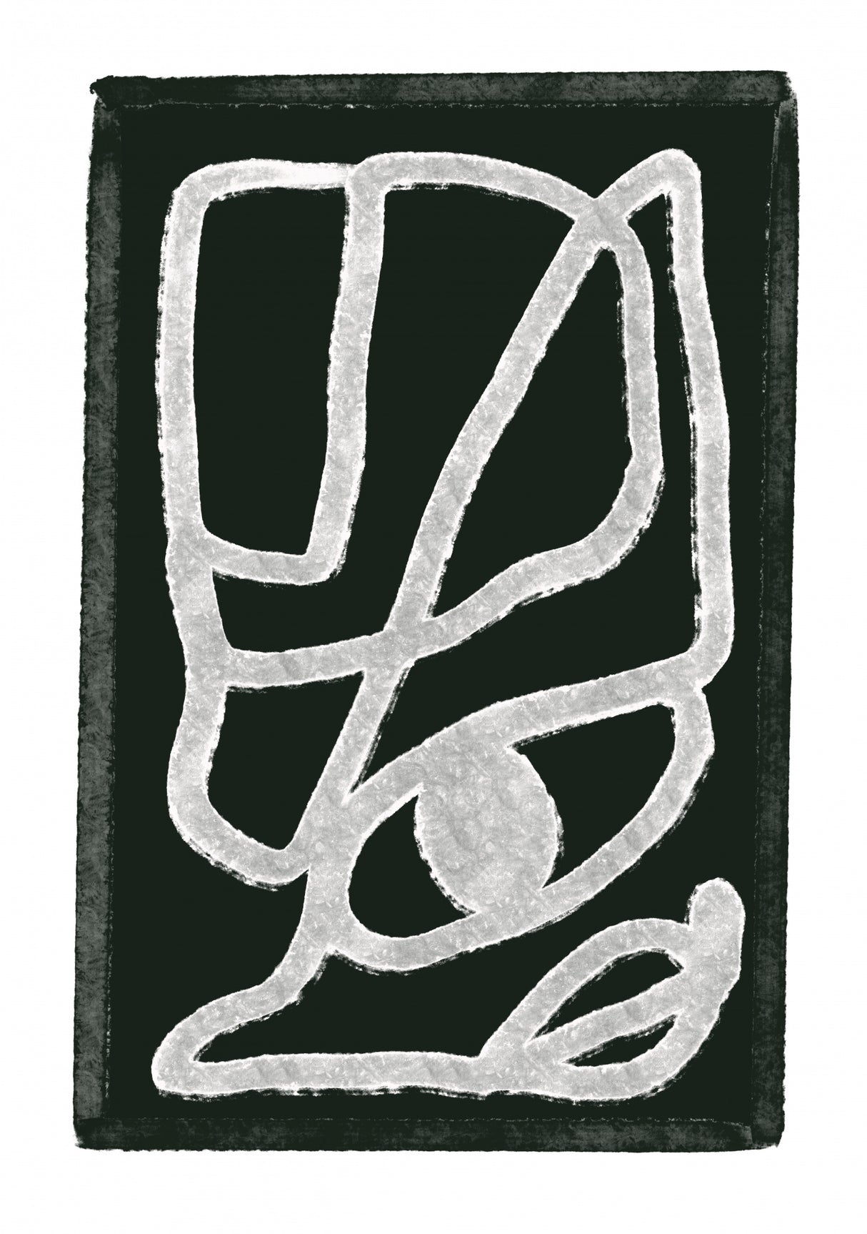 Black abstract lines Poster och Canvastavla