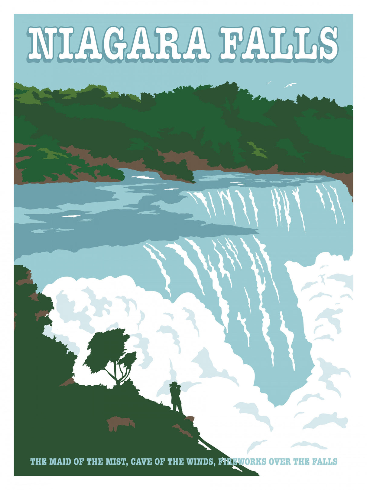 Niagara FallsTravel Print Poster och Canvastavla