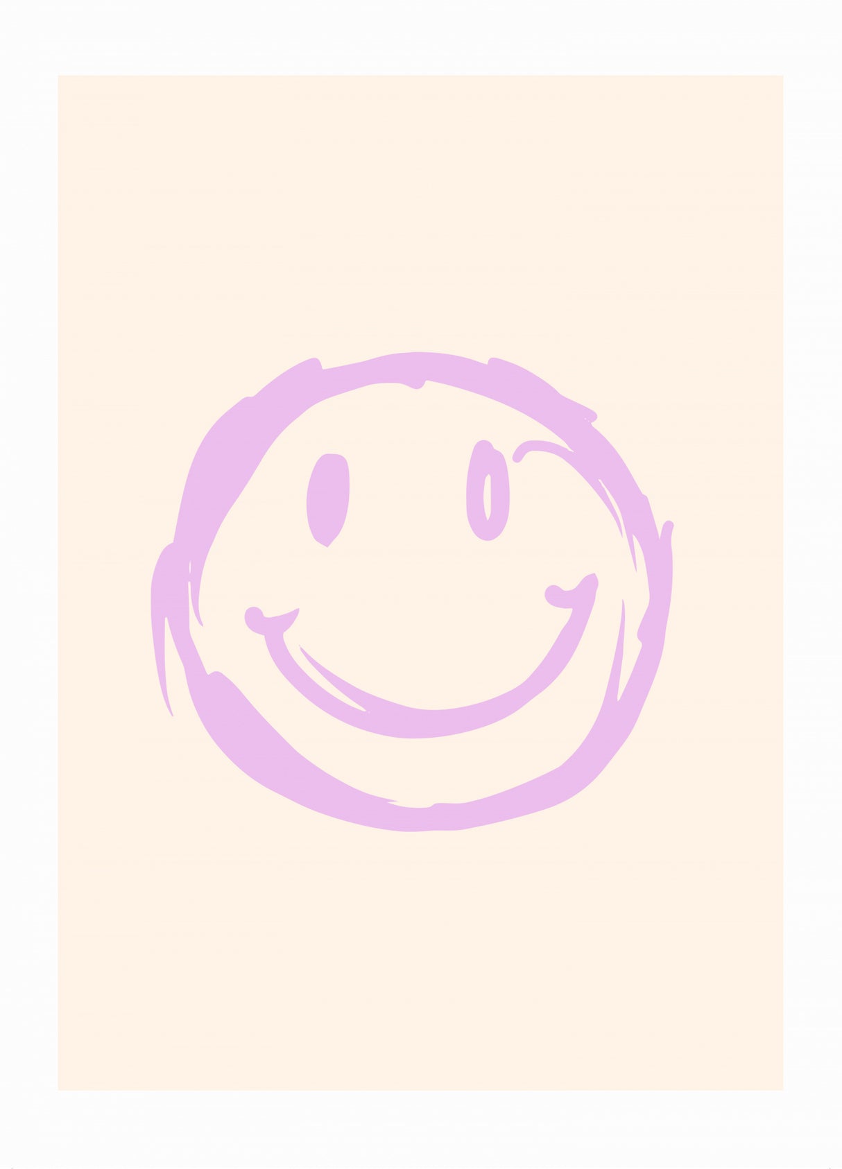 Purple Smiley Poster och Canvastavla