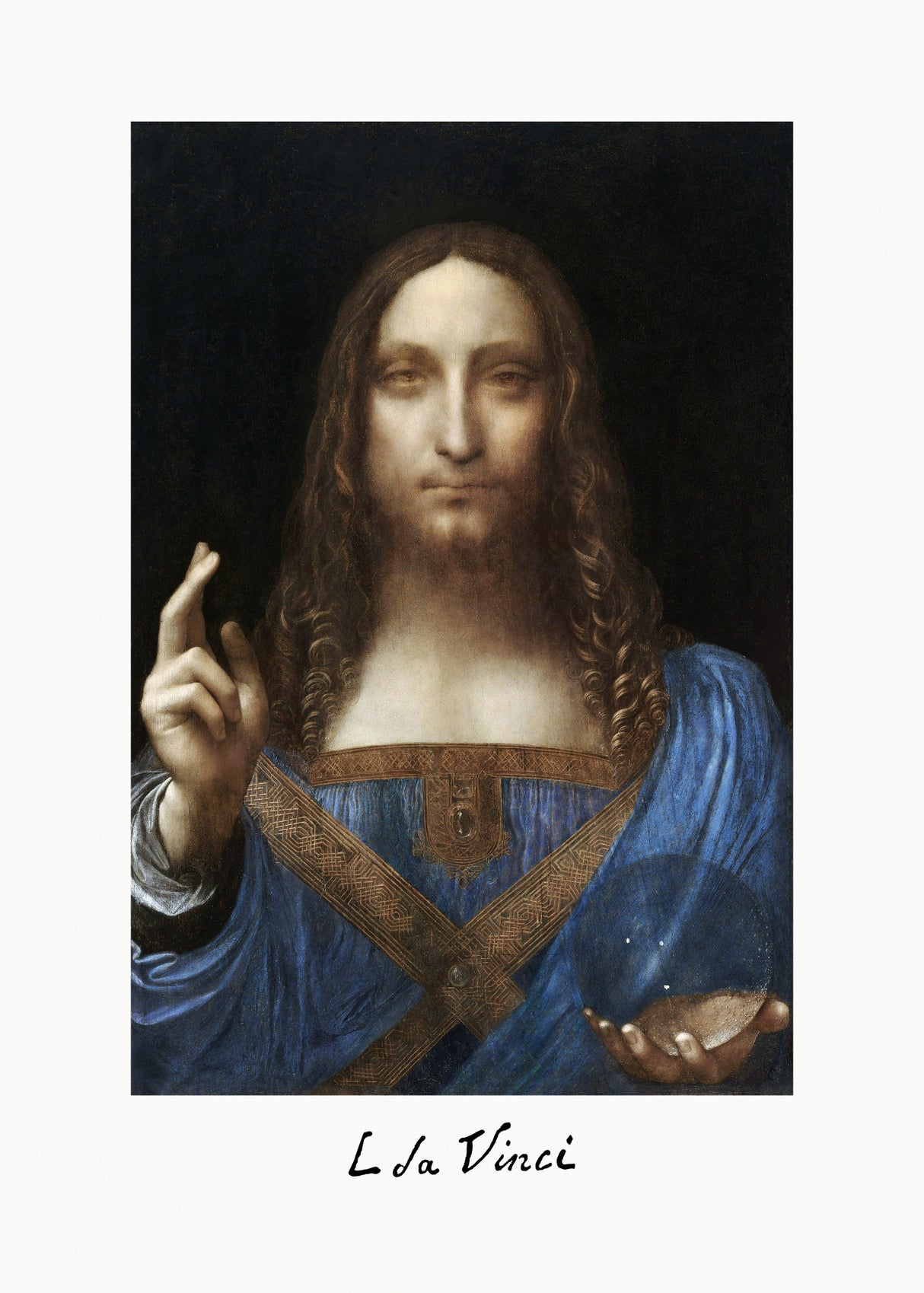 Salvator Mundi (circa 1500) Poster och Canvastavla