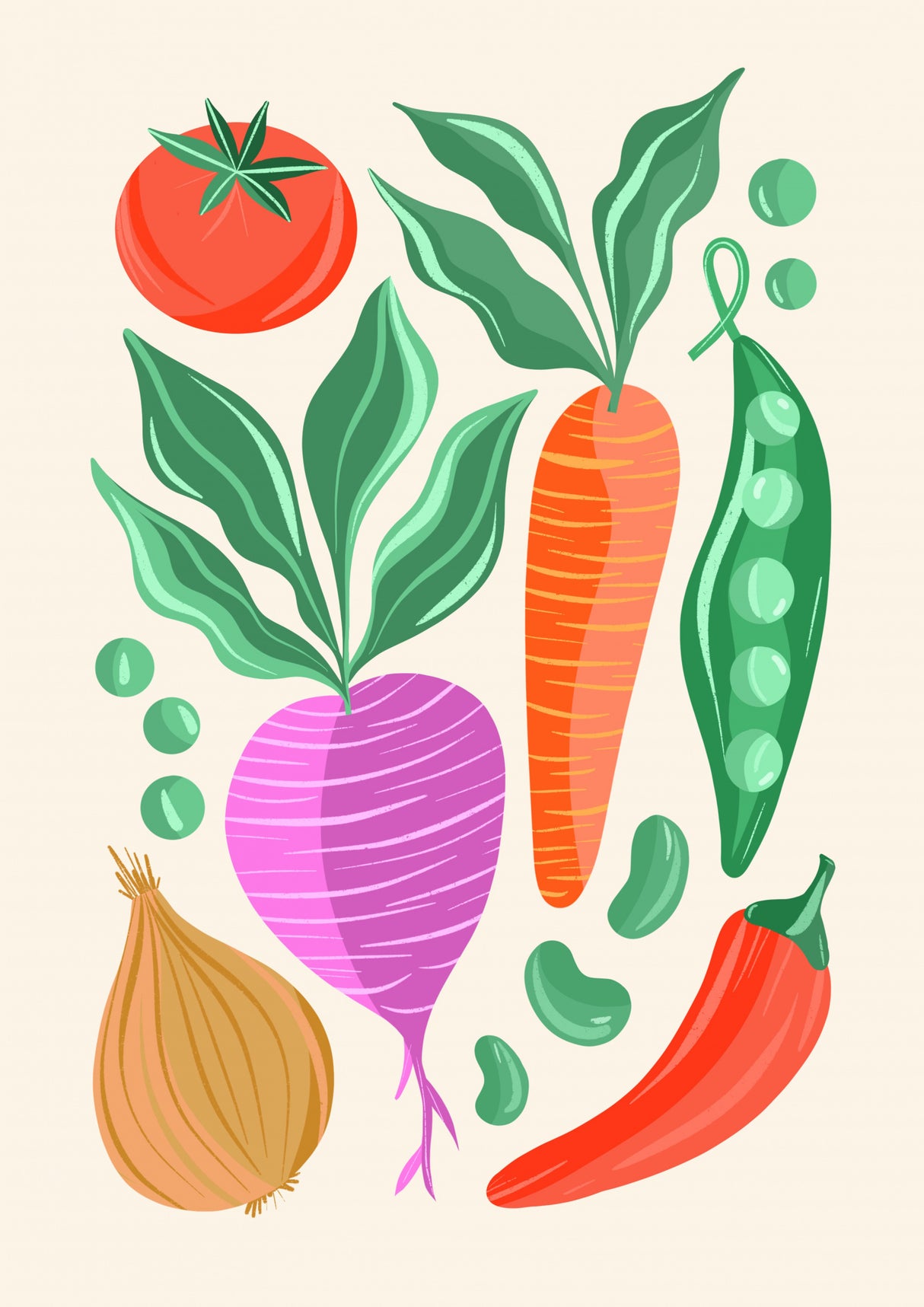 Vegetables Poster och Canvastavla