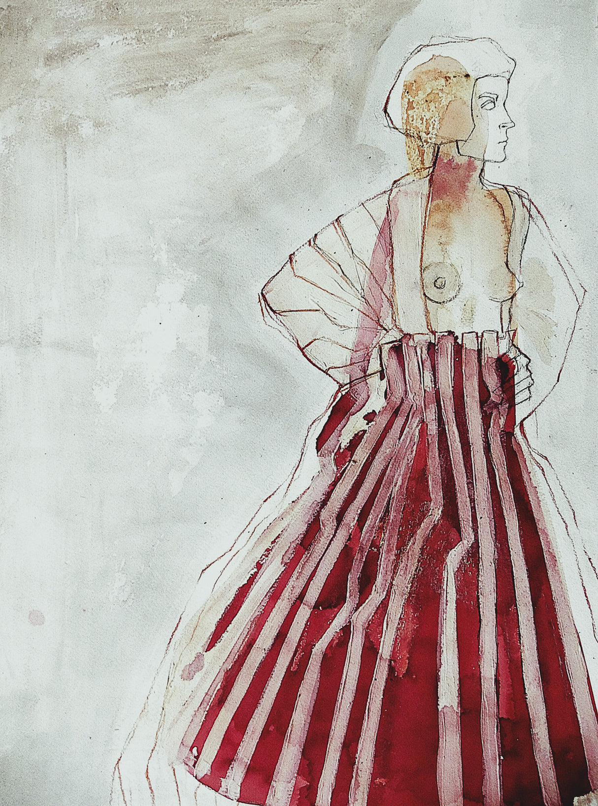 Woman in Red Poster och Canvastavla