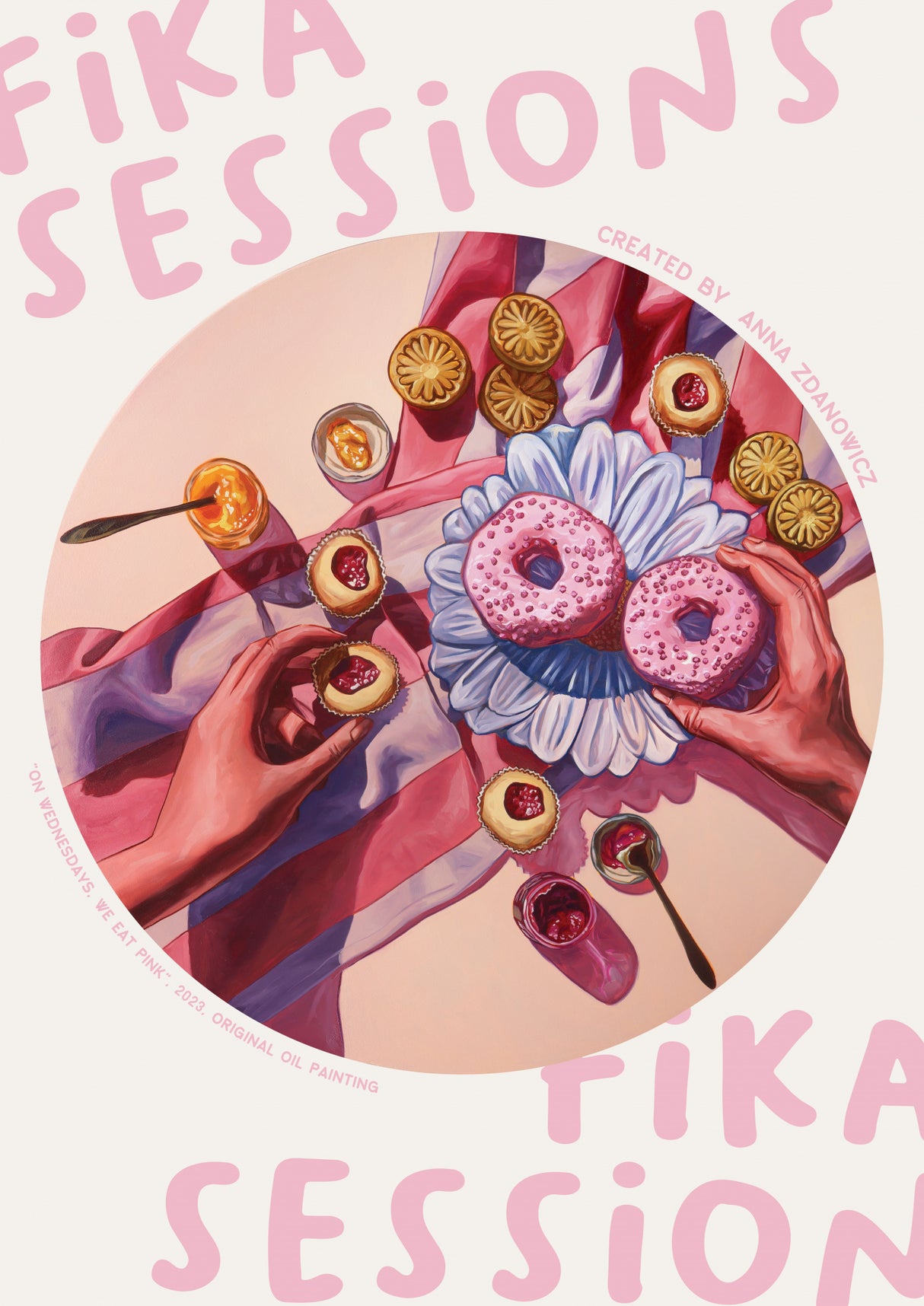 On Wednesdays, We Eat Pink Poster och Canvastavla