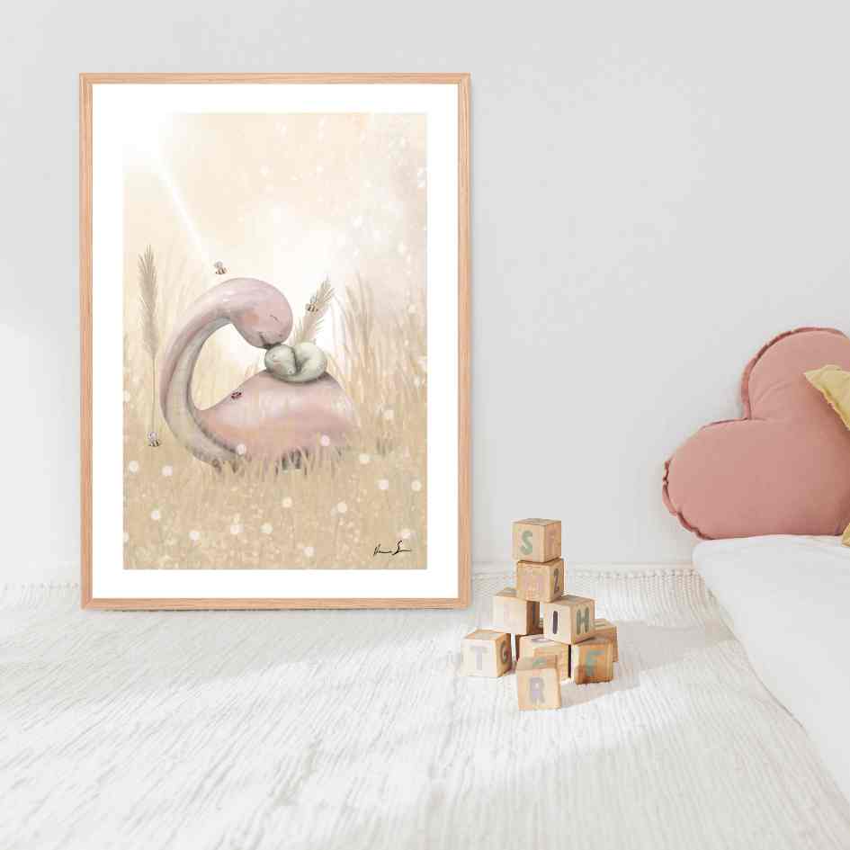 dinosauriepuss-rosa poster