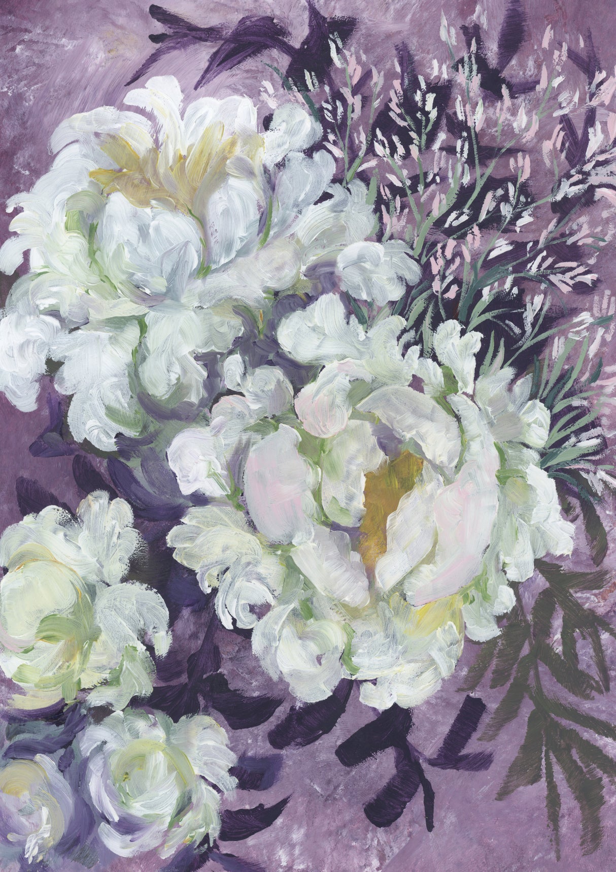 Eliany painterly bouquet Poster och Canvastavla