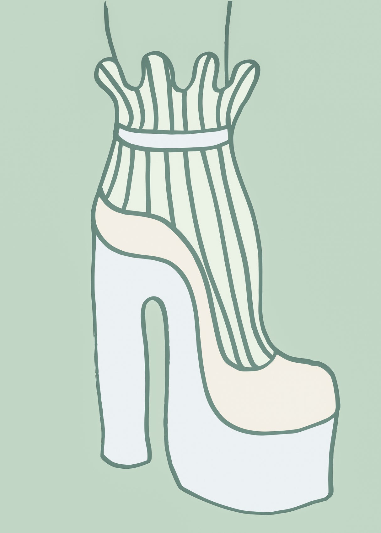 Shoe Green Poster och Canvastavla