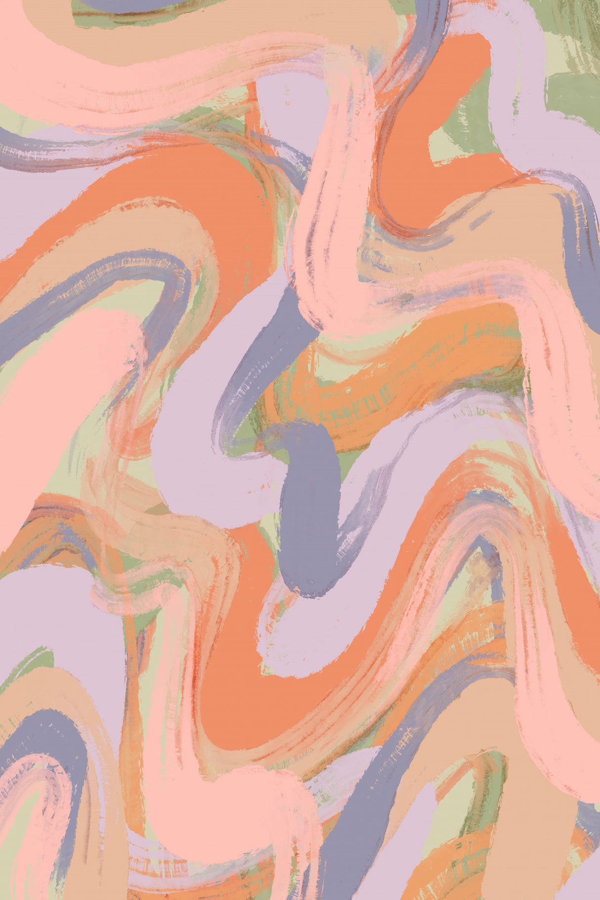 Pastelwaves Poster och Canvastavla