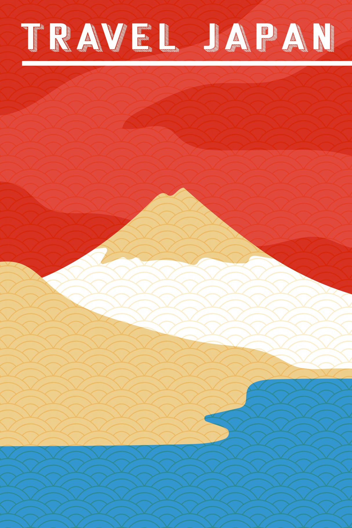 Traval Japan Minimilism Ii Poster och Canvastavla