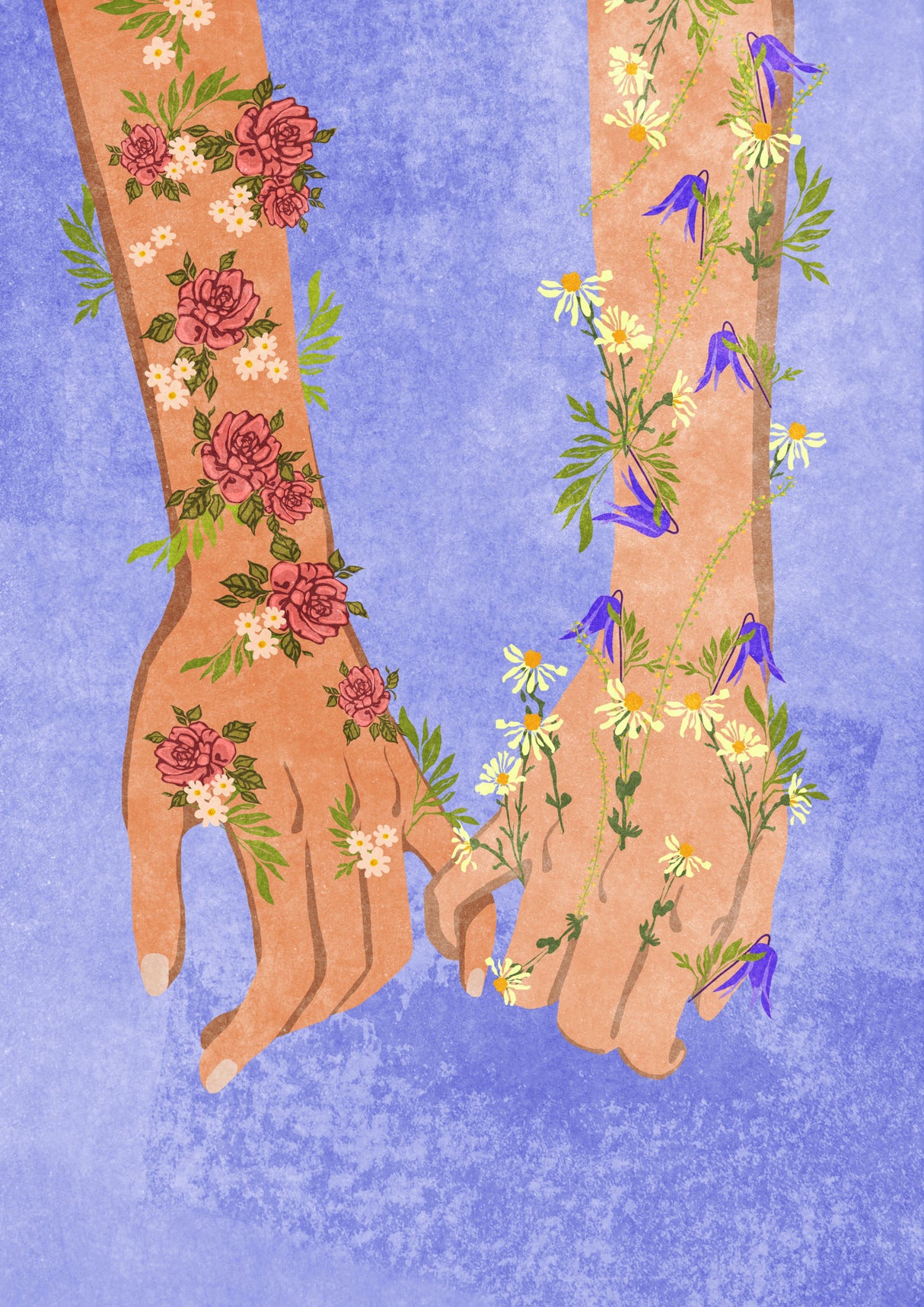 Holding hands Poster och Canvastavla