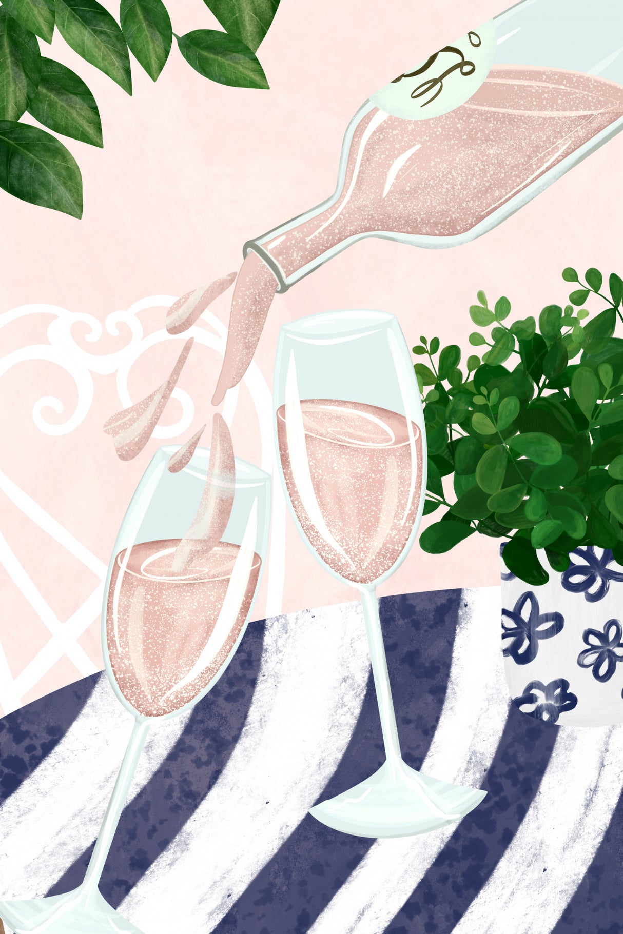 Sparkling rosé Poster och Canvastavla
