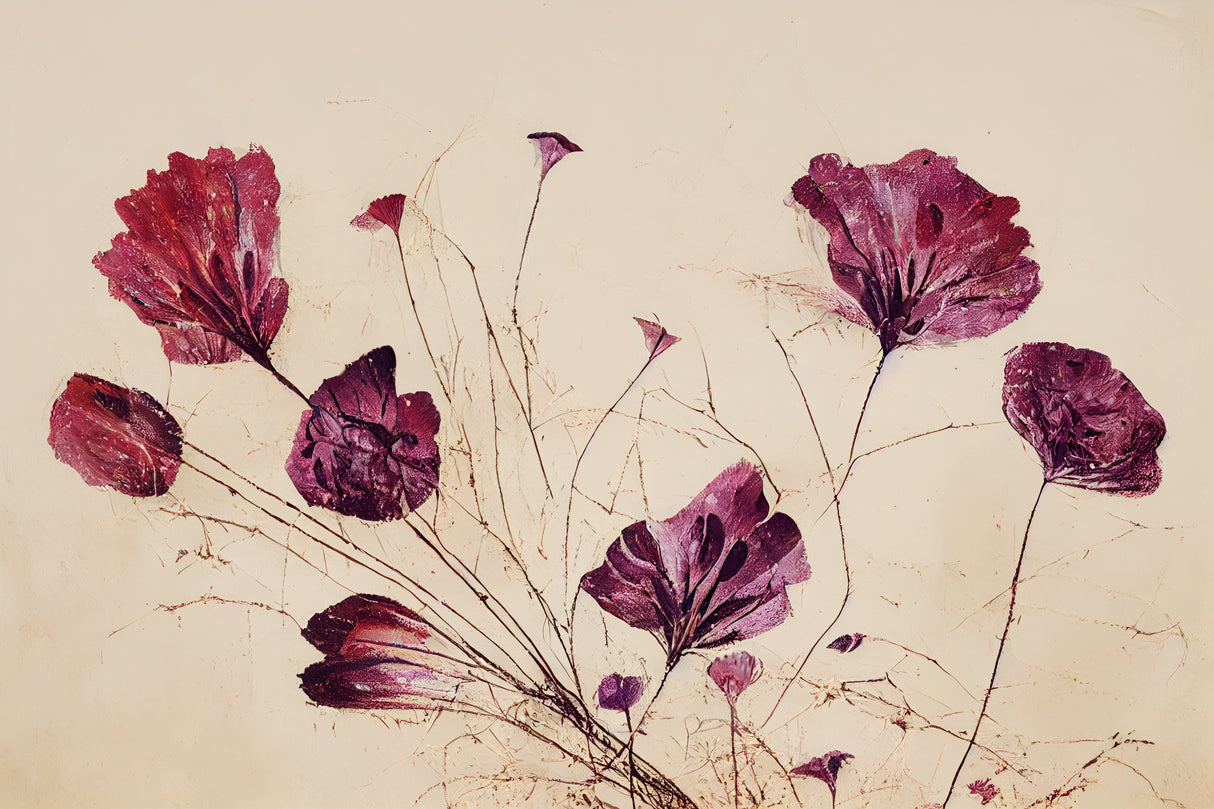 Purple Flowers Poster och Canvastavla