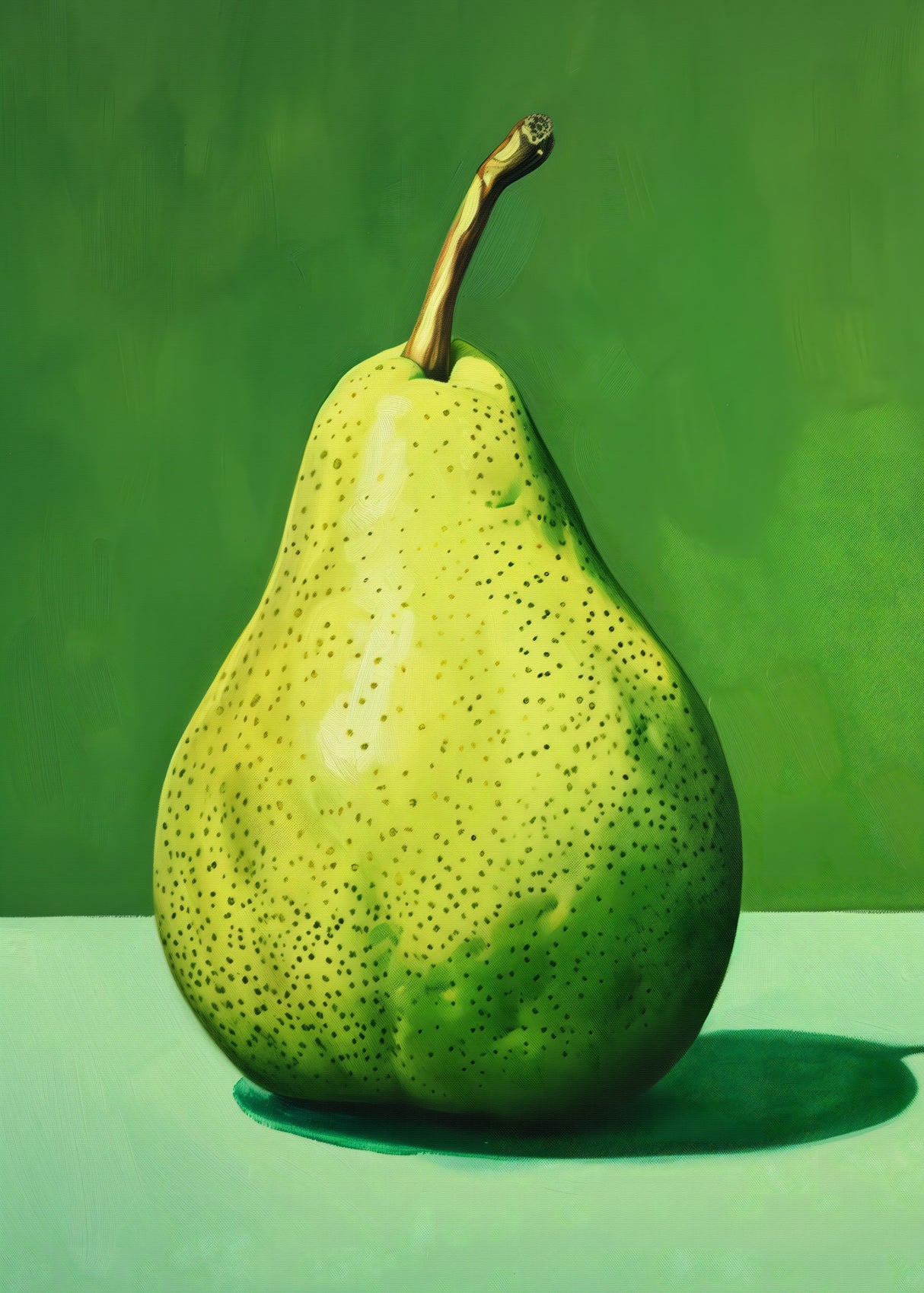 Green Pear Poster och Canvastavla