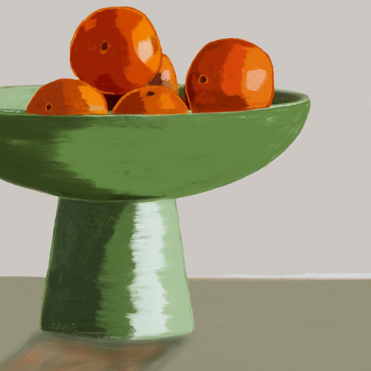 Mandarins in fruit bowl Poster och Canvastavla