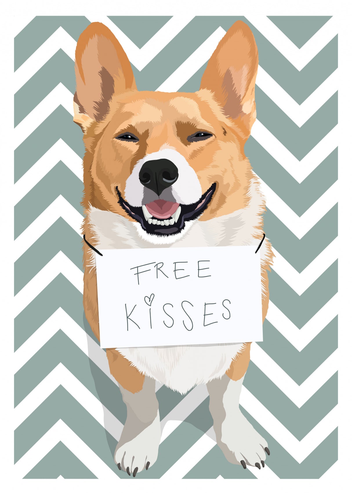 Free Kisses Poster och Canvastavla