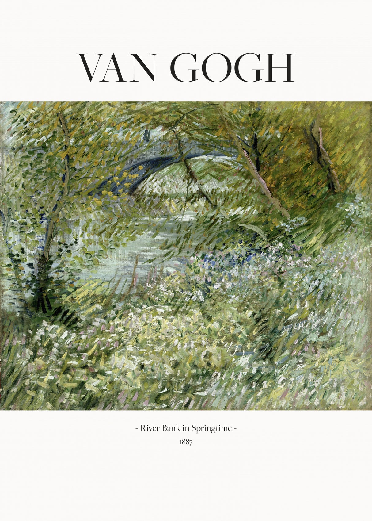 River Bank In Springtime (1887) Poster och Canvastavla